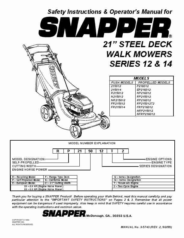 Snapper Lawn Mower NP216012-page_pdf